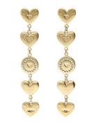 Earrings Cc Heart Chain Gold My Jewellery