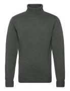 Man Chunky Roll Neck Sweater Khaki Davida Cashmere