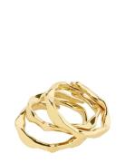 Wyatt Rings, 3-In-1 Set, Gold-Plated Gold Pilgrim