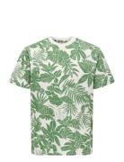 Onsperry Life Reg Leaf Aop Ss Tee Green ONLY & SONS