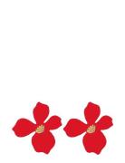 Lilly Flower Earring Red By Jolima