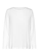 Women Bamboo L/S T-Shirt Loose Fit White URBAN QUEST