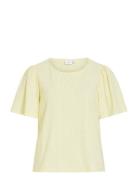 Vibelli O-Neck S/S Top - Noos Yellow Vila
