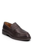 Slmblake Leather Penny Loafer Brown Selected