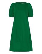 Cuantoinett Ss O-Neck Dress Green Culture
