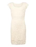 Rkdelicia Lace Capsleeve Short Dres Cream Rosemunde Kids