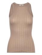 Rmwbardot Sl Tank Top Beige RM By Rosemunde
