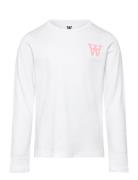 Wwkim Tirewall Ls T-Shirt Gots White WOOD WOOD