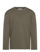 Basic O-Neck Tee L/S Brown Enkel Studio