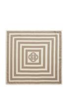 Stripe Print Silk Scarf Beige GANT