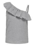 Kogsmilla S/L Shoulder Top Wvn Black Kids Only