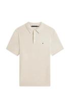 Essential Cotton Knitted Polo Cream Tommy Hilfiger