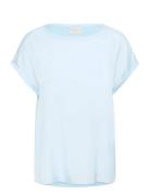 Kcmilia Wing Sl Blouse Blue Kaffe Curve