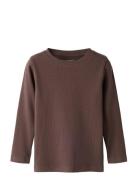 Nmfdilia Ls Slim Top Brown Name It