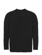 Ls Lambswool Blend Cable Crewnk Black Calvin Klein