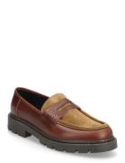 Biajeff Penny Loafer Leather Mix Brown Bianco
