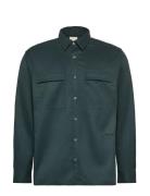 Ls Melange Pv Easy Shirt Green Calvin Klein