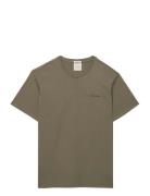 Ss Micro Logo Crewneck Tee Khaki Calvin Klein