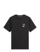 Brand Love Text Stack Tee Black Tommy Hilfiger