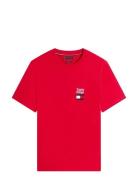 Brand Love Text Stack Tee Red Tommy Hilfiger