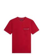 Global Stripe Pique Pocket Tee Red Tommy Hilfiger