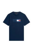 Brand Love Text Box Tee Navy Tommy Hilfiger