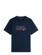 Brand Love Big Text Tee Navy Tommy Hilfiger