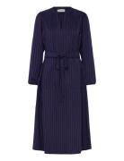 Parisll Midi Dress Ls Navy Lollys Laundry