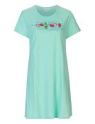 Nightdress With Short Sleeves Blue Damella Of Sweden