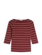 Slim Cody Boat-Nk 3/4Slv Burgundy Tommy Hilfiger