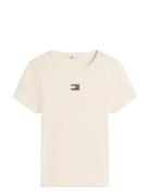 Tjw Slim Badge Rib Tee Cream Tommy Jeans