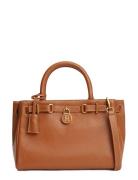 American Icon Mini Tote Leather Brown Tommy Hilfiger