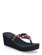 Th Wedge Braided Summer Sandal Navy Tommy Hilfiger