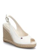 Flag High Wedge Espad Slingback White Tommy Hilfiger
