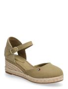 Mid Wedge Espad Closed Toe Khaki Tommy Hilfiger