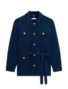 Cotton Gold Button Field Jacket Navy Tommy Hilfiger