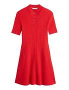 Co Cable Fine Gg S/S Polo Dress Red Tommy Hilfiger