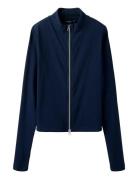 Nlfhinaja Ls Short S Zip Cardigan Navy LMTD
