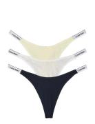 Dipped Thong 3Pk Patterned Calvin Klein