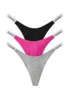 Dipped Thong 3Pk Patterned Calvin Klein