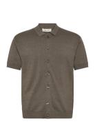 Cfbells Ss Cardigan Knit Brown Casual Friday