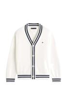 Varsity Rib V-Neck Cardigan White Tommy Hilfiger