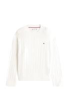 Pointelle Cable Sweater White Tommy Hilfiger