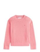 Pointelle Cable Sweater Pink Tommy Hilfiger