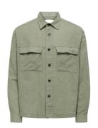 Onscaiden Ls Overshirt Linen Blend Green ONLY & SONS