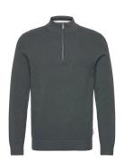 Structure Zip Neck Knit Grey Lindbergh