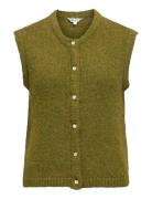 Objsaggia Re Knit Vest Cardigan Noos Khaki Object