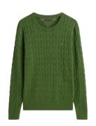 Classic Cotton Cable Crew Neck Green Tommy Hilfiger