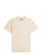 Tjm Reg Linear Logo Tee Ext Beige Tommy Jeans