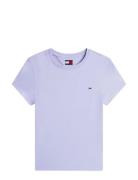 Tjw Slim C-Neck Tee Purple Tommy Jeans
